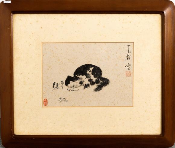 大阪美術(shù)商會(huì)溥儒 貓和老鼠