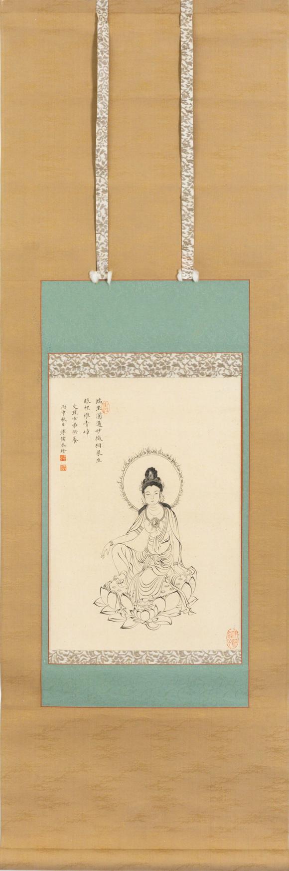 大阪美術(shù)商會(huì)溥儒 觀音像