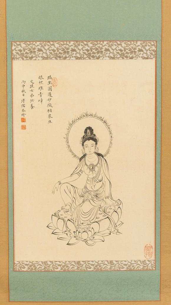 大阪美術(shù)商會(huì)溥儒 觀音像