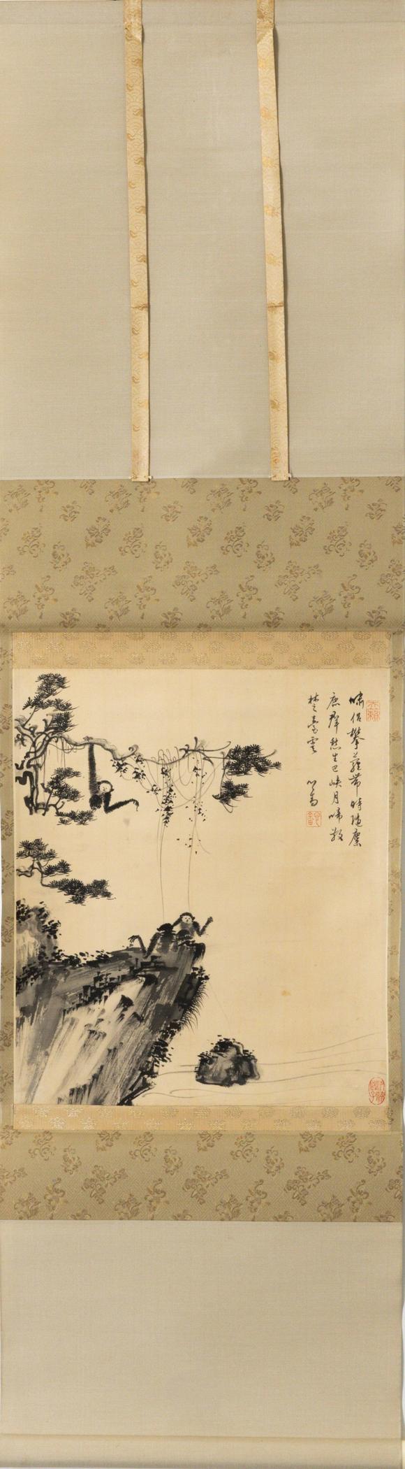 大阪美術(shù)商會(huì)溥儒 猿戲