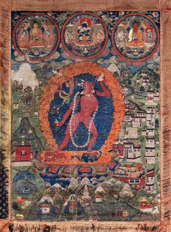 中古陶18世紀(jì) 金剛亥母唐卡