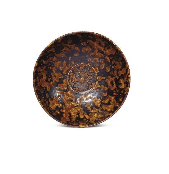 中古陶明 吉州窯虎皮碗