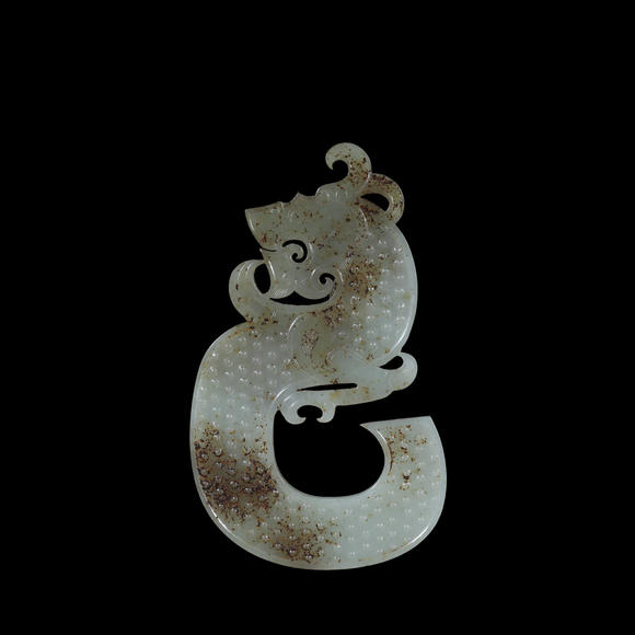 春和美術(shù)漢代   白玉龍紋佩一對