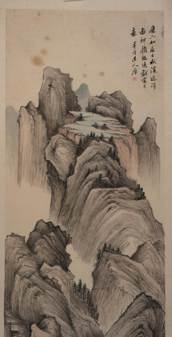 華岳國際吳歷  仿唐寅筆意