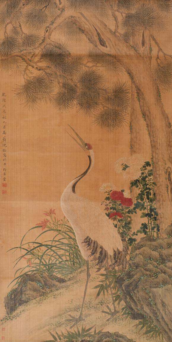 華岳國(guó)際沈銓  松鶴圖