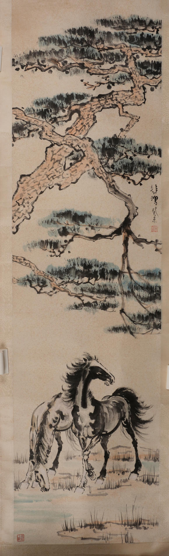 華岳國際徐悲鴻  松蔭雙駿圖