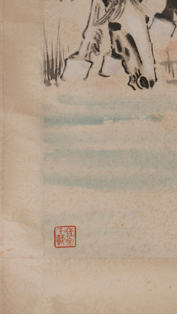 華岳國際徐悲鴻  松蔭雙駿圖