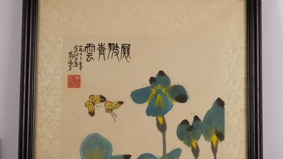 華岳國際蕭淑芳  蘭花雙蝶圖