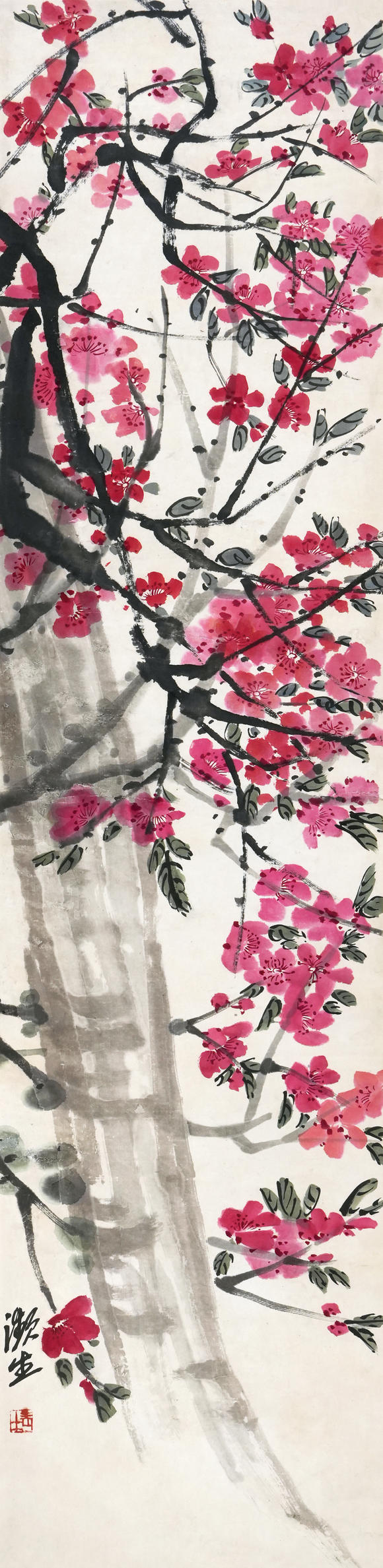北京懋隆拍賣齊白石  桃花