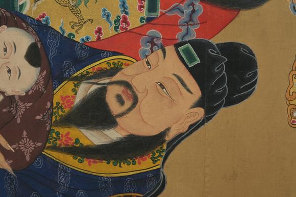 北京懋隆拍賣佚名 三星拱照五子登科圖