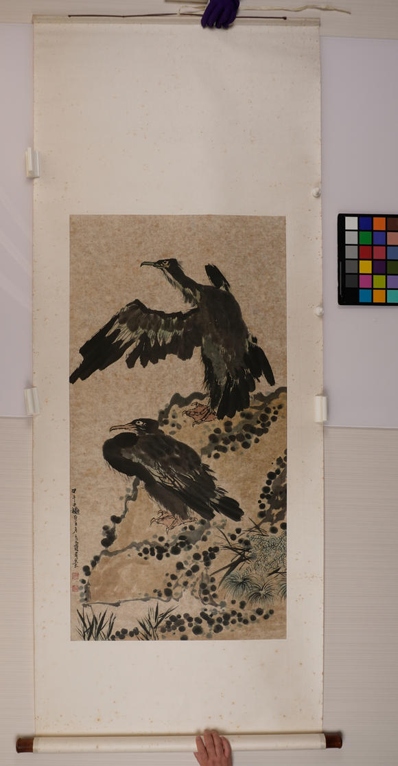 華岳國(guó)際潘天壽  雙鷹圖