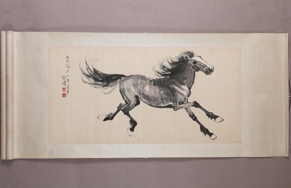 萬(wàn)領(lǐng)國(guó)際徐悲鴻    著錄于《中國(guó)書畫名家作品展》P68  奔馬