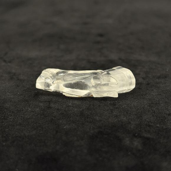 南京十竹齋水晶錢幣掛件 水晶龍頭兩件