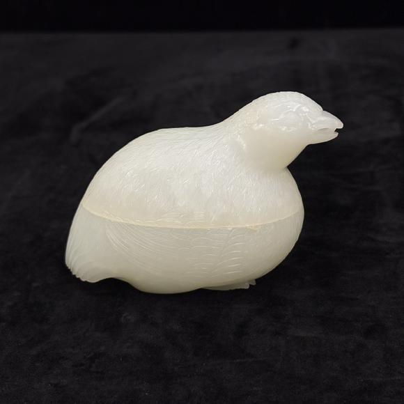 南京十竹齋白玉安居樂業(yè)蓋盒一對(duì)