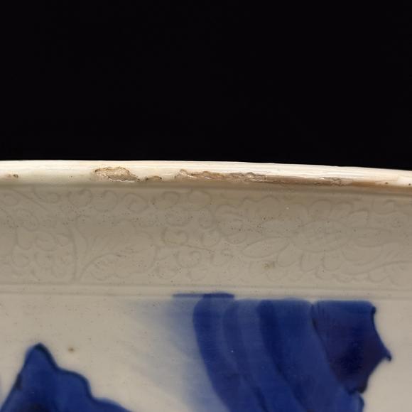 南京十竹齋青花人物故事紋花觚