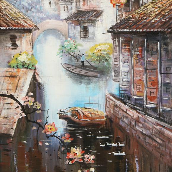 北京億宬江南水鄉(xiāng)油畫