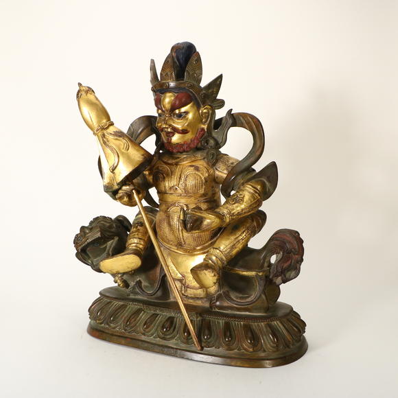 北京億宬銅鎏金財(cái)寶天王坐像