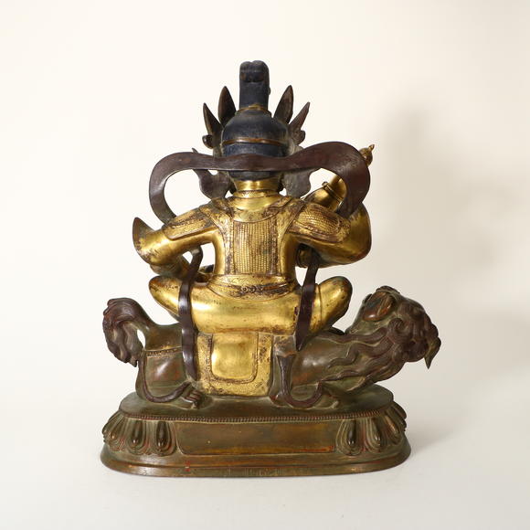 北京億宬銅鎏金財(cái)寶天王坐像