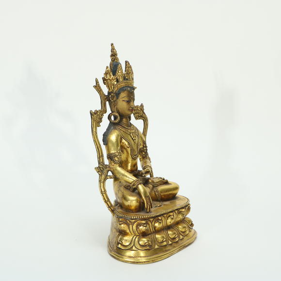 萬領(lǐng)國(guó)際清 銅鎏金觀音造像