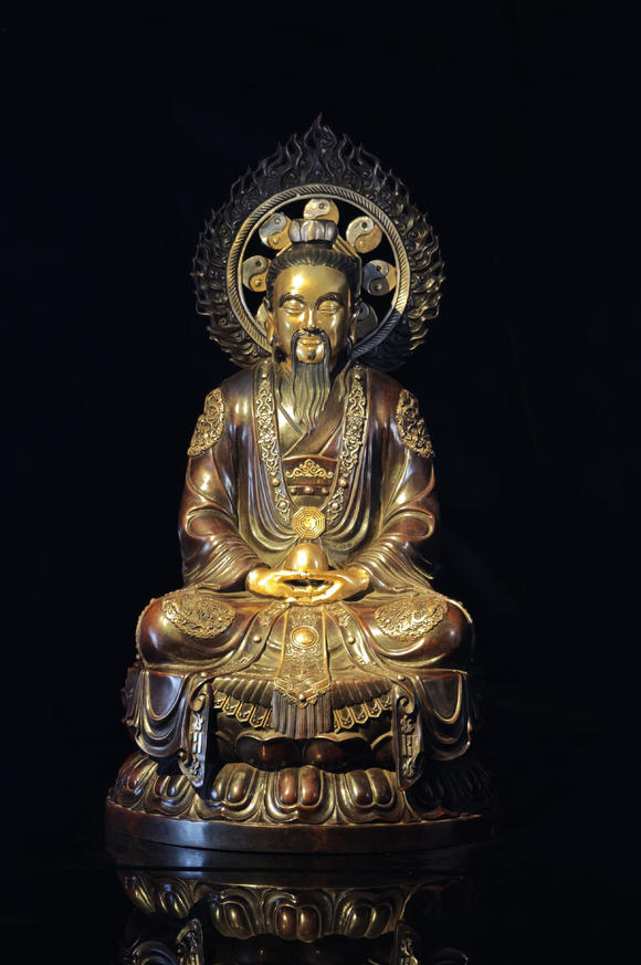 燊金堂雙色銅雕三清圣像成套造像（三尊一組）
