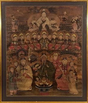 清或早期 佛畫(huà) 額