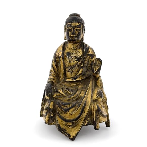 古龍會(huì)唐 青銅鎏金 釈迦牟尼坐像