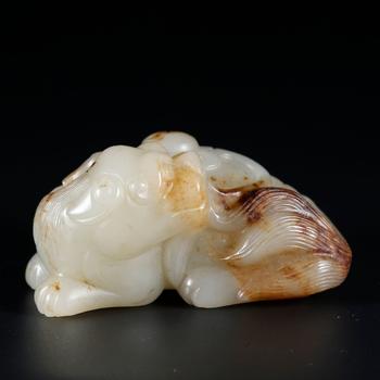 和田玉雕獸形擺件