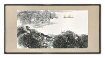 華士清 蠡湖綠夏圖