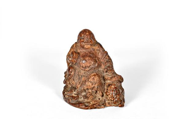 三杉美術(shù)清 竹雕劉海戲金蟾