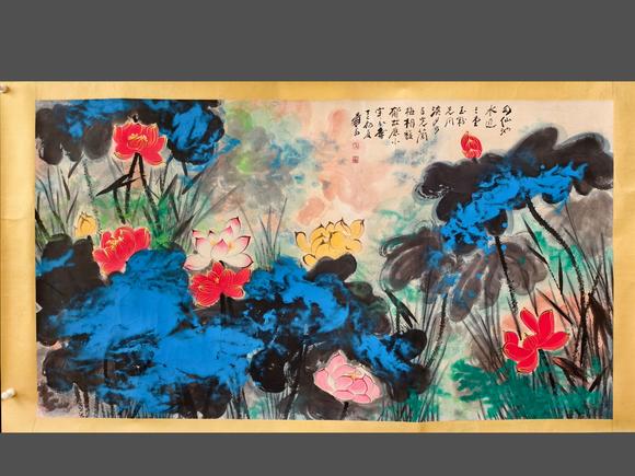 蘭亭古美術(shù)オークション|蘭亭古美術(shù)オークション會(huì)社夏日拍賣會(huì)張大千 幻仙采蓮圖 