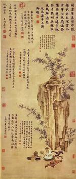唐寅 山水 立軸