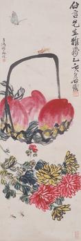 齊白石、王雪濤 菊壽草蟲
