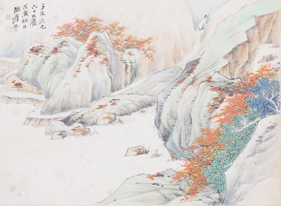 東洋國際張大千 深山策杖