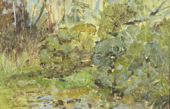 Lot 504 ENGLISH SCHOOL, 20TH CENTURY A wooded landscape