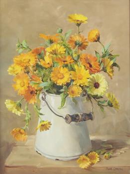 Lot 505 *  ANNE COTTERILL (1933-2010) 'Marigolds'