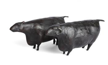 Lot 627 *  OLIVIA MUSGRAVE (B.1958) A pair of sculptures figured as sheep