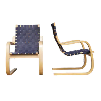 Alvar Aalto (Finnish, 1898-1976) for Artek Pair of Model 46 chairs