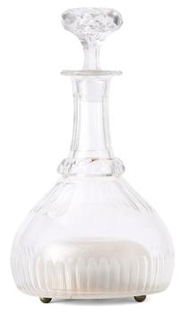 Lot 57 AN UNUSUAL CUT GLASS MUSICAL DECANTER
