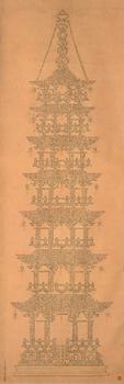 溥儒（1896-1963） 佛塔經(jīng)文