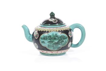 A Yixing stoneware teapot
