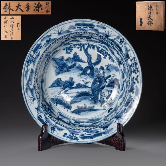 大阪國(guó)際|2026大阪國(guó)際特別周年記念(第七回)古美術(shù)品競(jìng)売會(huì)明崇禎 古染付攜琴訪友故事文缽