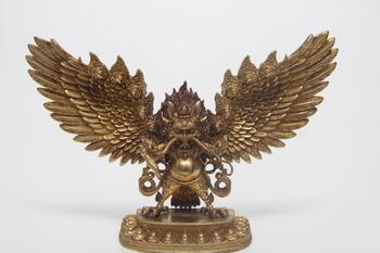 明 銅鎏金大鵬金翅鳥