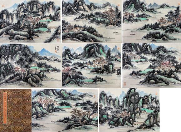 東京蕓術(shù)黃賓虹 山水 八開(kāi)冊(cè)頁(yè)