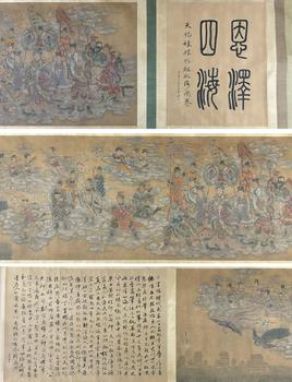 丁云鵬 明 媽祖巡海圖長卷 絹畫