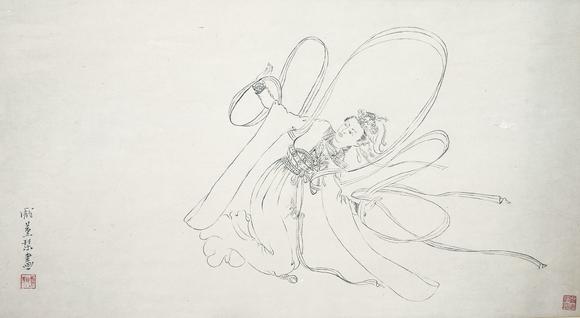 北京萬(wàn)歷龐薰琹 白描人物