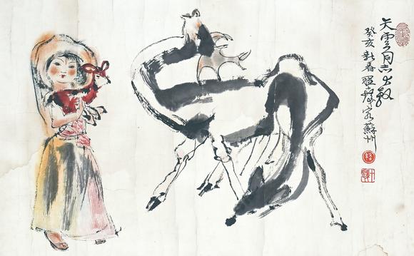 北京萬歷程十發(fā) 少女與鹿