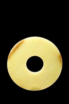 A Pale Yellow Jade Granule Bi Disc, Warring States, Circa 475–221 BC Pr.