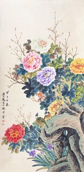 顏伯龍《花開富貴圖》