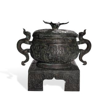 戰(zhàn)國 云紋方座簋