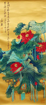 張大千 荷花